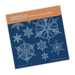 Funky snowflakes, A5 ruut pärgamendi mustriplaat